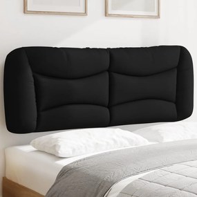 374578 vidaXL Pernă pentru tăblie de pat, negru, 140 cm, material textil