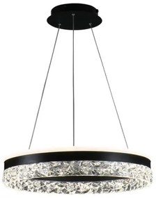 Lustră LED dimabilă pe cablu LED/80W/230V 3000-6500K negru + telecomandă