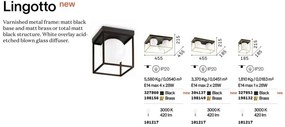 Plafoniera design modern Lingotto pl4 negru