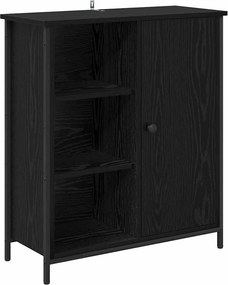 vidaXL Bufet Stejar Negru 70 x 30 x 80 cm Lemn compozit