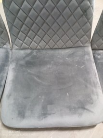 Reducere Scaun gri IRYS Velvet cu picioare negre II. calitate