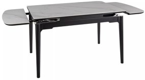 Masa extensibila Sento alb/negru L120-180xl80 cm