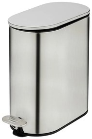 Coș de gunoi argintiu mat cu pedală din oțel inoxidabil 5 l Collungo – Wenko