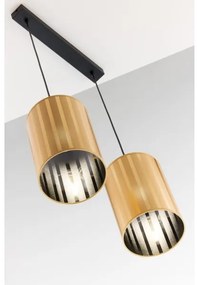 Jupiter 2091 - Lustru suspendat pe cablu CORTINA 2xE27/15W/230V, auriu/negru