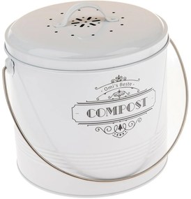 Recipient metalic pentru compost cu filtru decarbon 8 l