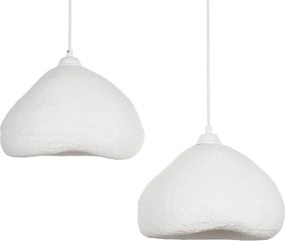 Brilagi - Lustră suspendată pe cablu WABI SABI, 2xE27/40W/230V, Ø 45 cm, albă
