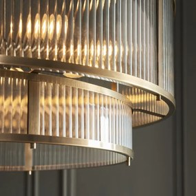 Endon 119456 - Candelabru RIDGETON pe lanț, 8xE14/7W/230V, alamă