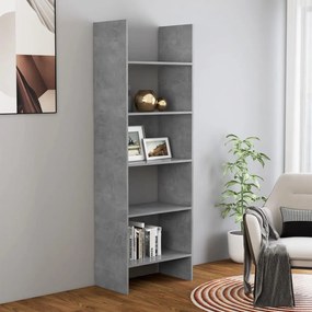 803411 vidaXL Bibliotecă, gri beton, 60x35x180 cm, lemn prelucrat