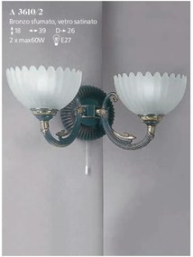 Aplica de perete design italian din alama cu lemn 3610