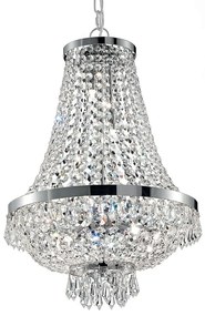 Lustra, Pendul cristal, inaltime reglabila, diam.38cm, CAESAR SP6 CROMO 033532
