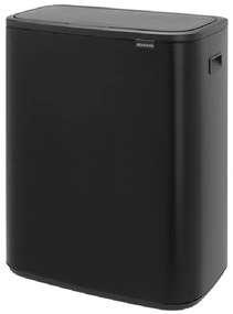 Coș Brabantia Bo Touch 1003218, 2x30 l, Deschidere lină și silențioasă, Deschidere mare, Negru mat