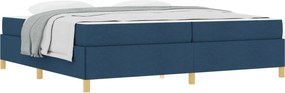 vidaXL Cadru de pat cu saltea albastru 200 x 200 cm țesătură