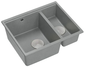 Chiuveta din granit Logan 150 gri metalic