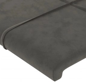 Tablie de pat cu aripioare gri inchis 147x23x78 88 cm catifea 1, Morke gra, 147 x 23 x 78 88 cm