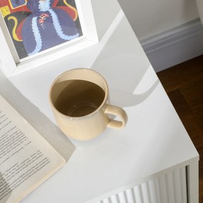 HOMCOM Noptieră cu 2 Sertare cu Mânere și Picioare Metalice Alb și Aur | Aosom Romania