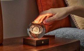 Lampă de masă cu motiv laser 3D, multe variante - Gingko Motiv: Saturn