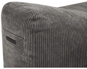 Fotoliu bean bag crem cu tapițerie din catifea reiată Snug 130 – SLOWDOWN