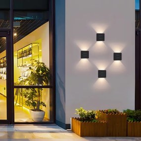 Immax 08520L - Aplica LED de perete pentru exterior LUXLINE, 6W, 230V, 3000K, IP54, negru