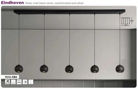 Lustra cu 5 pendule design modern Eindhoven