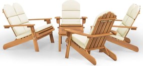 vidaXL Set mobilier de grădină Adirondack, 5 piese, lemn masiv acacia