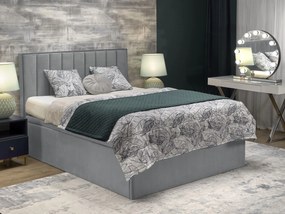 Pat matrimonial Boxspring 160 cm Asencion (gri deschis). 1092473