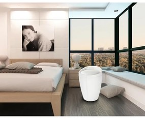 WENKO 21773100 - Taburet CANDY, 36 x 50,5 cm, alb/negru