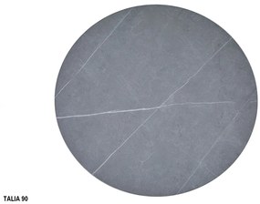 Masa rotunda Talia marmura gri/negru - ø90 / h75 cm