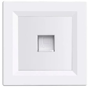 Priză Nova UTP RJ-45 cu cadru alb