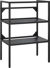 vidaXL Cadru chiuvetă de baie, negru, 59x38x83 cm, fier