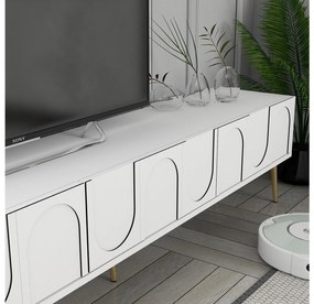 Masă TV/Dulap Bipemu 3 (alb + auriu) . 1095682