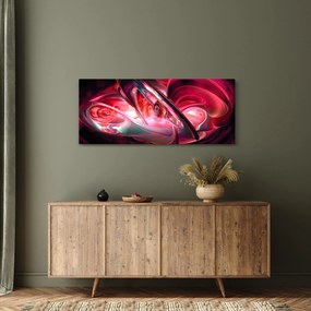 Tabloul fractalilor în roșu (120x50 cm)