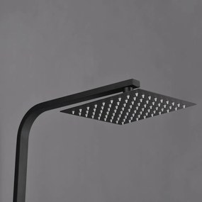 Set de duș Mazama Black cu baterie termostatică