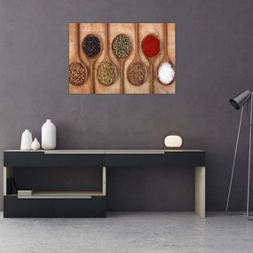 Tablou - condimente și linguri (90x60 cm)