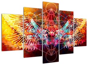 Tablou - Merkaba cu aripi, abstracție (150x105 cm)