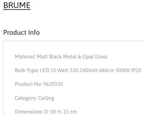 Plafoniera LED stil modern minimalist BRUME D-50cm