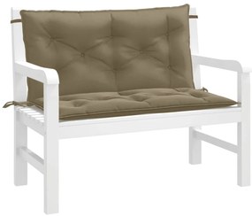 vidaXL Pernă bancă de grădină 2buc melanj gri taupe 100x50x7 cm textil