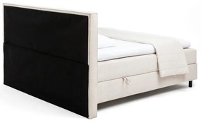 Pat boxspring bej cu spațiu de depozitare 180x200 cm Elva Bold – Bonami Selection