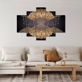 Tablou - Mandala aurie cu săgeți (150x105 cm)