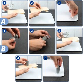 Set 2 protecții din sticlă pentru aragaz Wenko Macarons, 52 x 30 cm