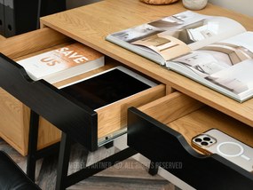 Masă PC Fallon (stejar negru + negru). 1109754