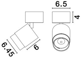 Spot LED aplicat SPECTRE 10W negru