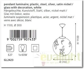 Pendul modern diametru 30cm Rebecca 90743 EL