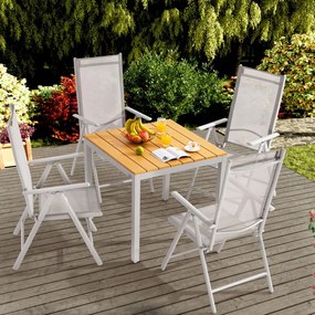 Deuba Set de grădină Bern 1+4 din aluminiu - gri
