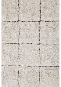 Covor crem lavabil/țesut manual din bumbac 200x300 cm Mosaic – Lorena Canals