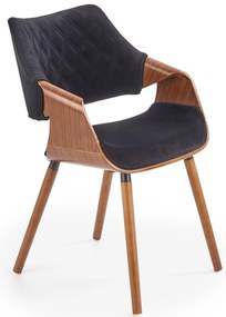 Scaun de sufragerie K396 (Negru + Nuc). 1008323
