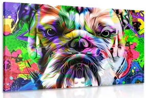 Tablou pop-art buldog