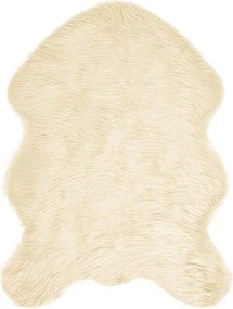 vidaXL Covor din Lână Faux Tafalla Crem 80 x 120 cm Poliester