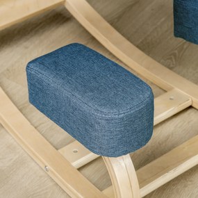 Vinsetto Scaun Ergonomic cu Suport pentru Genunchi din Lemn de Mesteacăn, 51x69x58 cm, Albastru | Aosom Romania