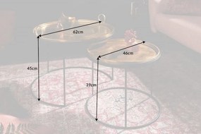 Set de 2 masute design industrial Elements Oriental