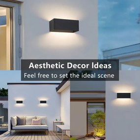 Brilagi - Aplică LED de perete pentru exterior DONNANI LED/7W/230V 20 cm neagră IP44